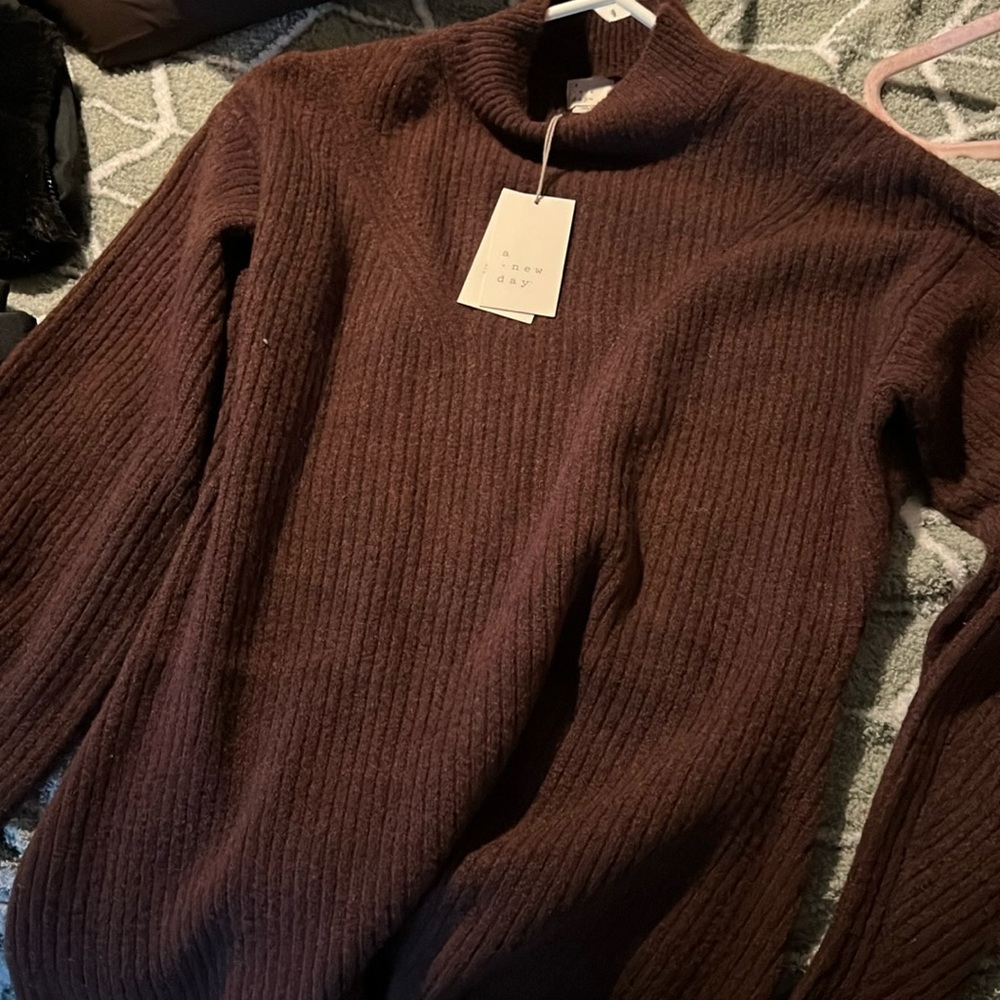 A New Day - Brown Sweater Dress